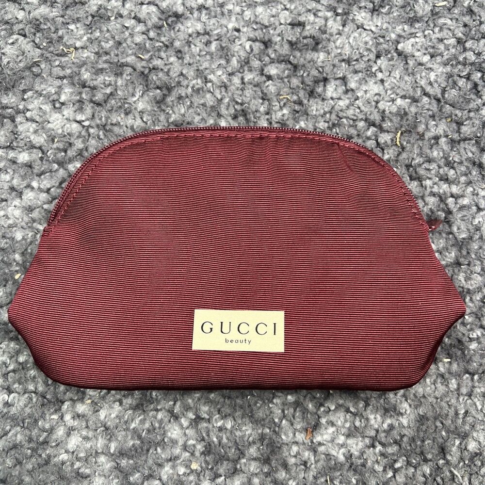 Gucci Beauty Cosmetic Makeup Travel Zipper Pouch 7.5''~Authentic